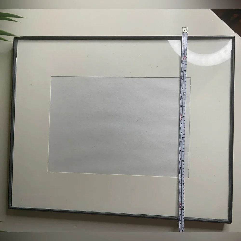 Black Frame with White Mat, Glass Front